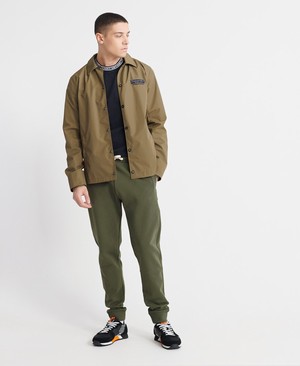 Superdry Organic Cotton Standard Label Loopback Férfi Sportruházat Khaki | VIOZJ4095